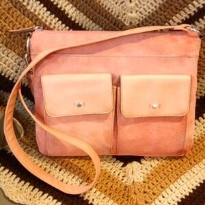TIGNANELLO PEACH BLUSH BRUSHED SUADE & PEBBLED LEATHER!